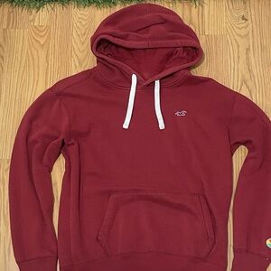 Small red hollister co hoodie